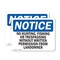 Signmission No Hunting Fishing Or Trespassing Without OSHA Notice Sign, Plastic, 10in W x 7in L, 2PK OS-2PACK-NS-P-710-L-14664 - alternate 1